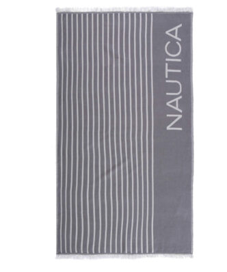 Πετσέτα Θαλάσσης/Παρεό (2 όψεων) NAUTICA STRIPE GREY της NEF-NEF (90x170)