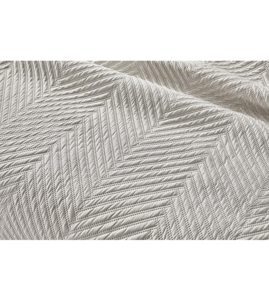 Κουβερλί Ημίδιπλο (180x240) με Διακοσμητική Μαξιλαροθήκη Φιγούρας (45x45) BONE NATURAL της Guy Laroche (180x240)
