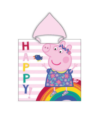 Παιδικό Πόντσο Peppa Pig Ροζ της BOREA (55x110)