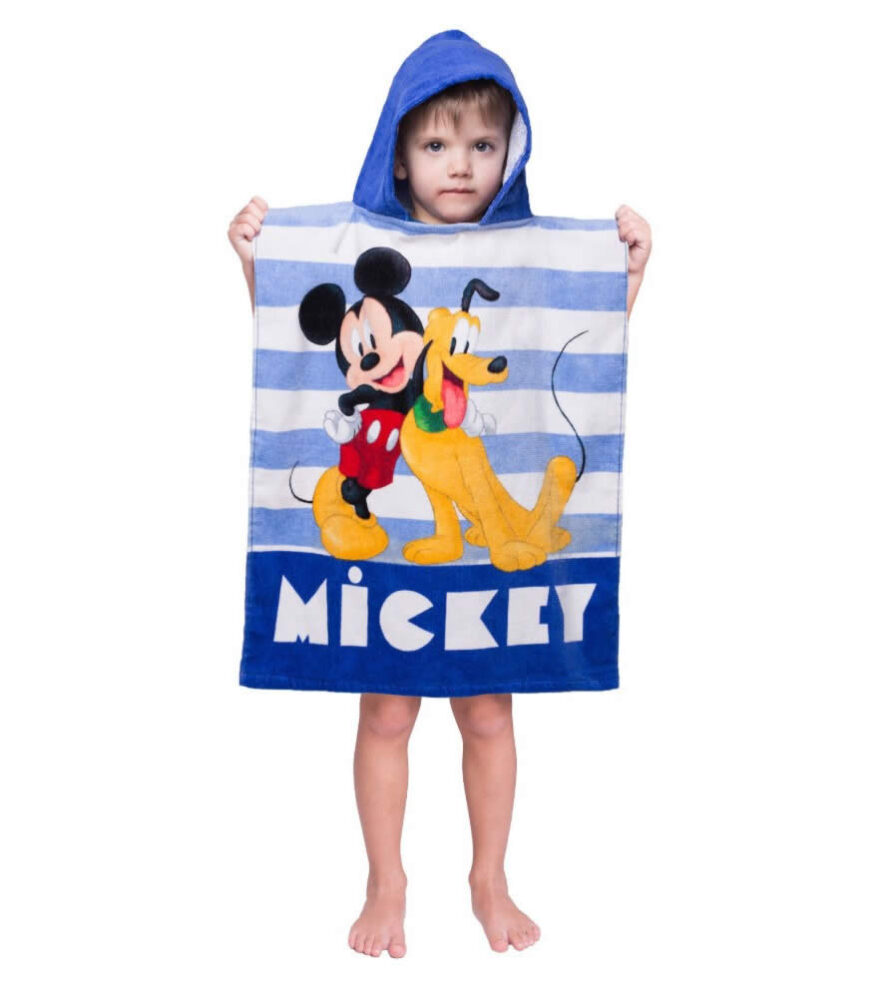 Παιδικό Βελουτέ Πόντσο Mickey Μπλε της DISNEY/BOREA (50x115)