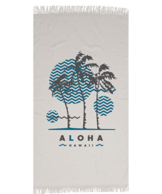 Πετσέτα Θαλάσσης / Παρεό Aloha Γκρι της BOREA (90x160)