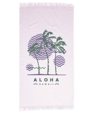 Πετσέτα Θαλάσσης / Παρεό Aloha Λιλά της BOREA (90x160)
