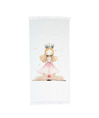 Παιδική Πετσέτα Θαλάσσης / Παρεό Princesa Εκρού της BOREA (70x140)