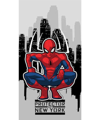 Παιδική Πετσέτα Θαλάσσης Spiderman Protector Γκρι της DISNEY/BOREA (70x140)