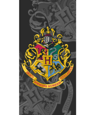 Παιδική Βελουτέ Πετσέτα Θαλάσσης Harry Potter Γκρι της BOREA (70x140)