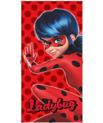 Παιδική Βελουτέ Πετσέτα Θαλάσσης Ladybug Κόκκινο της BOREA (70x140)