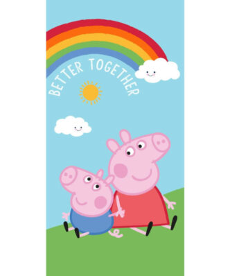 Παιδική Βελουτέ Πετσέτα Θαλάσσης Peppa Pig Τυρκουάζ της BOREA (70x140)