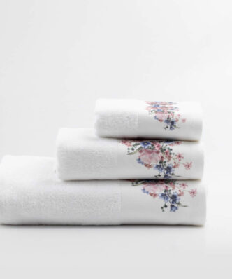 Σετ (3τμχ) Πετσέτες Μπάνιου Bellerose Λευκό της BOREA