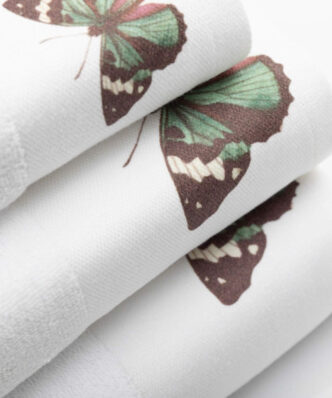 Σετ (3τμχ) Πετσέτες Μπάνιου Butterfly Λευκό της BOREA