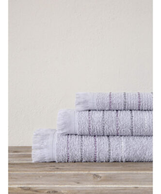 Σετ (3τμχ) Πετσέτες Μπάνιου Elite της NIMA HOME - Lilac Gray
