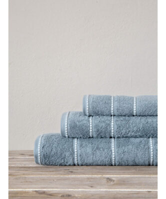 Σετ (3τμχ) Πετσέτες Μπάνιου Prestige της NIMA HOME - Blue