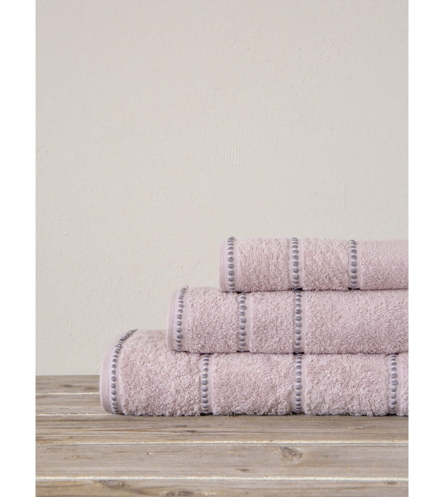 Σετ (3τμχ) Πετσέτες Μπάνιου Prestige της NIMA HOME - Pink
